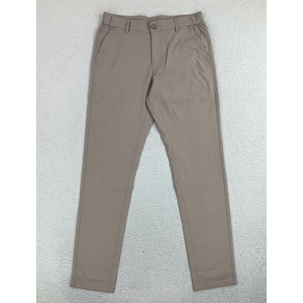 Jack Archer Jetsetter Pants Mens 30x32 Beige Slim Fit Microfiber Chino Casual